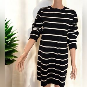 Striped Black and White Dress